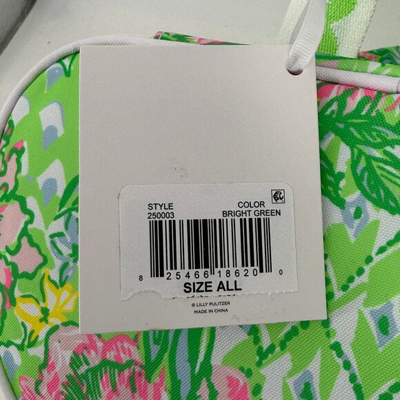 Lilly Pulitzer Backpack Cooler Lime Feeling Good Floral Print Insulated Tote - Picture 12 of 12
